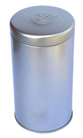 China Plain Silver Tin Tea Canisters Dia80 x 55hmm , Awesome Tea Packaging Tin Box supplier