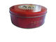 Cylinder Tin Cookie Boxes , Red Metal Tin Containers For Coffee supplier