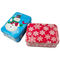 Christmas Holiday Tin Cookie Containers 4C Eco-friendly Print supplier