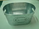 Galvanized Oval Metal Tin Ice Bucket supplier